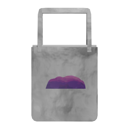 3D model of a shopping bag with the outbag logo on it